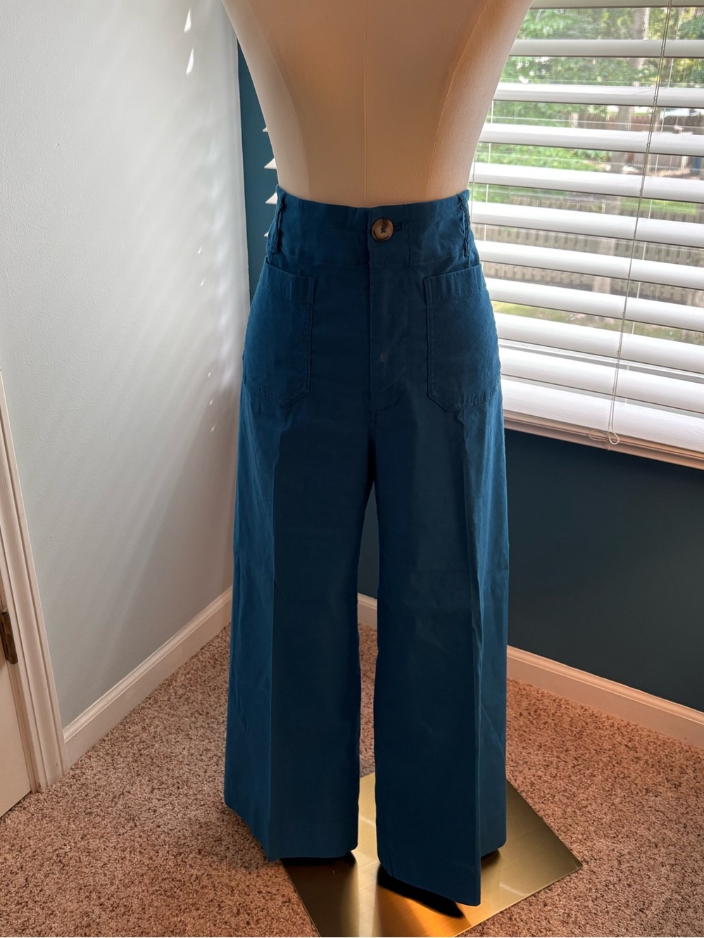 Anthropologie Mauve Colette Wide-Leg High-Waist in Deep Teal